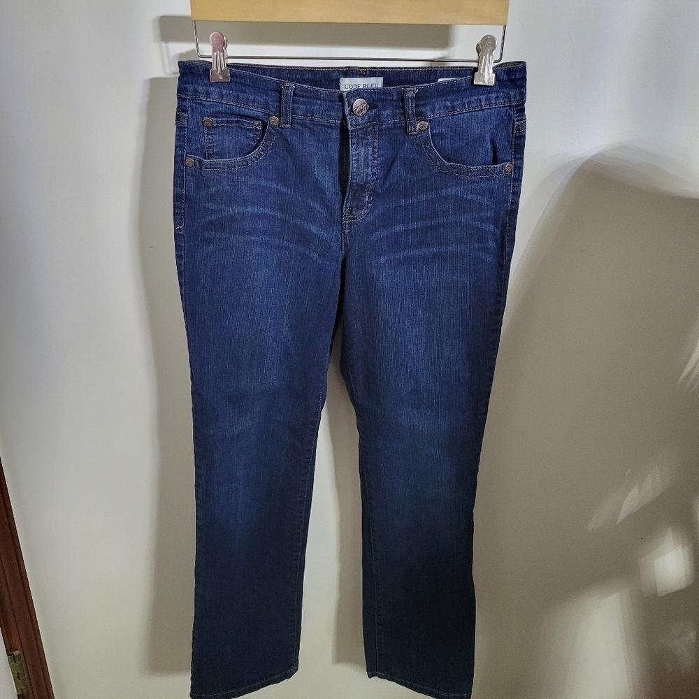 Code Bleu Gwen Straight Blue Denim, Size 8